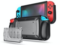 Etui do konsoli Nintendo Switch Alogy Crystal czarne + etui na 5 gier