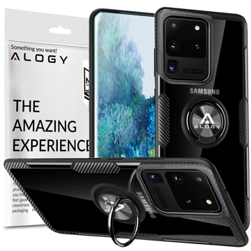 Etui na telefon Alogy Armor Ring Holder do Samsung Galaxy S20 Ultra czarne