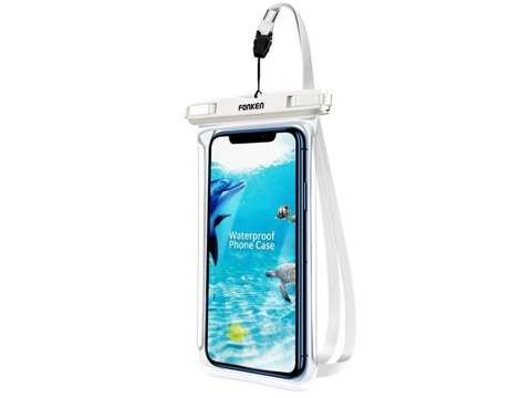 Etui na telefon Fonken wodoodporne wodoszczelne IPX8 6.5" Białe