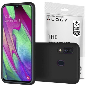 Etui na telefon silikonowe Alogy do Samsung Galaxy A40 czarne