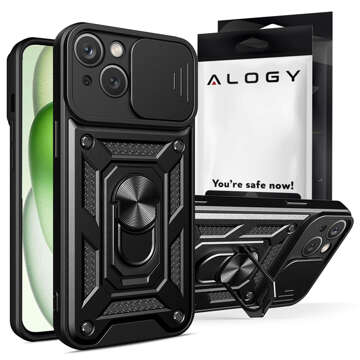 Etui ochronne Alogy Camshield Stand Ring z osłonką na aparat do iPhone 15