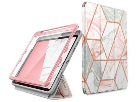 Supcase Etui na tablet Full-body Cosmo do iPad Air 4 2020 Marble Pink