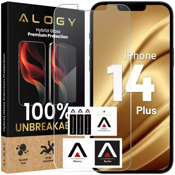 Szkło hybrydowe do Apple iPhone 14 Plus na ekran Alogy Flexi Glass 9H Case Friendly płaskie na ekran